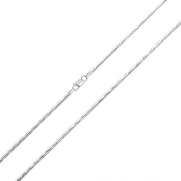 Real Silver Chain 925 ITALY Solid Sterling Silver Snake Chain Necklace 18 inch - Picture 3 of 3